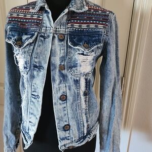 Cute Carmar Jean Denim Jacket Size Women's XS 100% Cotton